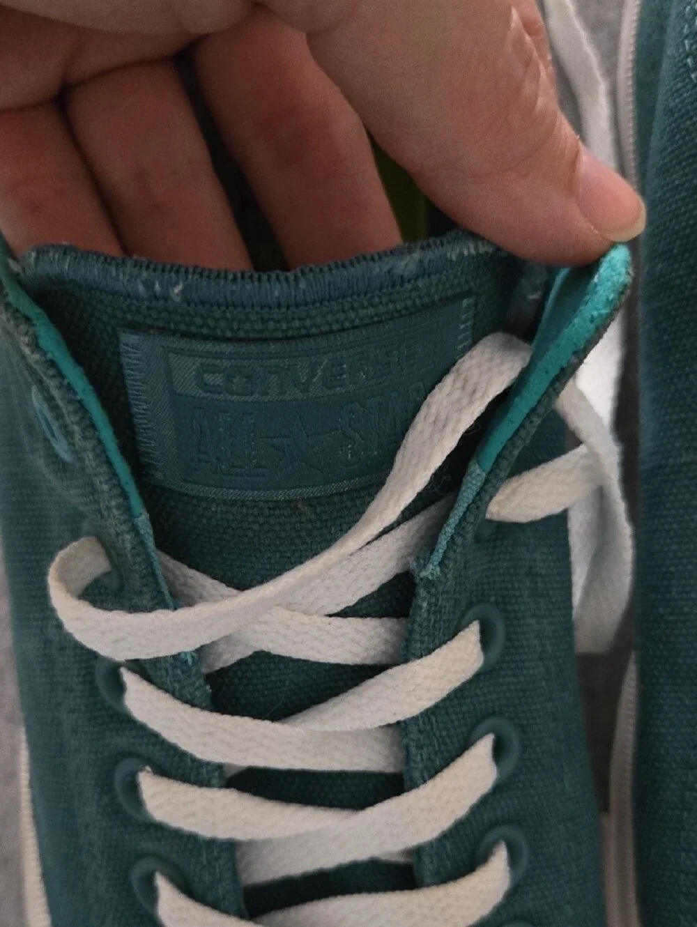 Converse Chuck II Teal Canvas Low-Top Sneakers with White Laces